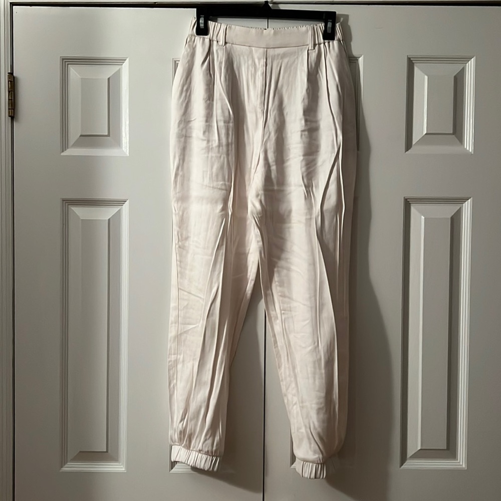 Express white linen pants